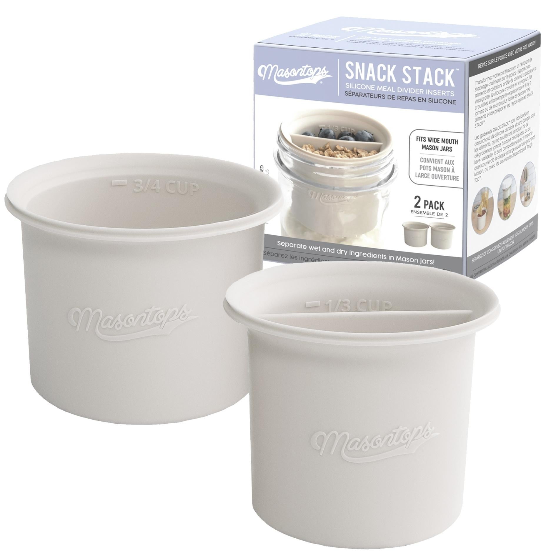 Mason Jar Divider Cup for Salads, Dips, and Snacks · Mason Jar