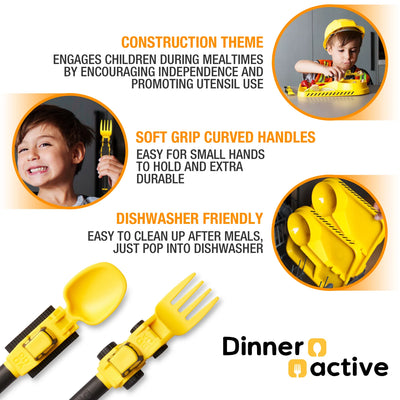 2-Piece Construction Themed Utensil Set