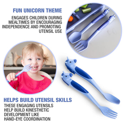 2-Piece Unicorn Themed Utensil Set