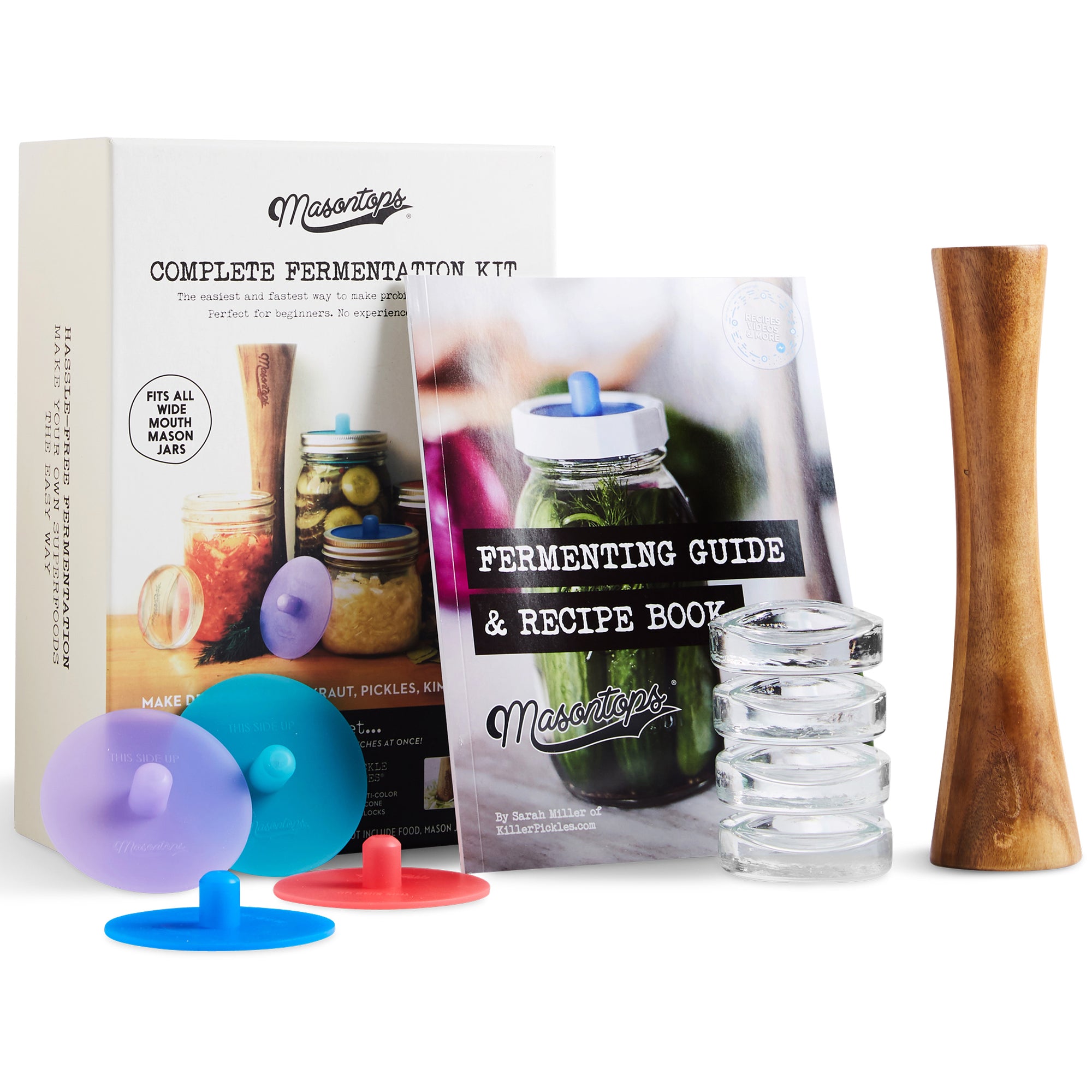 Complete DIY Mason Jar Fermentation Kit for Food & Vegetables